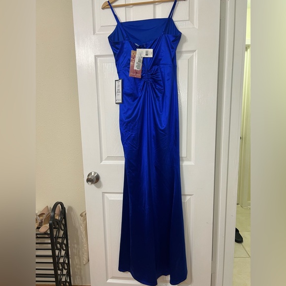 Emerald Sundae Juniors Pleated Gown Royal - Picture 4 of 6